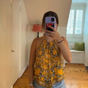 Small Yellow Free People Scarf Top